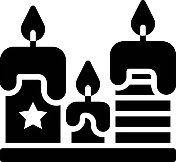 Икона Огня Американских Свечей — стоковый вектор