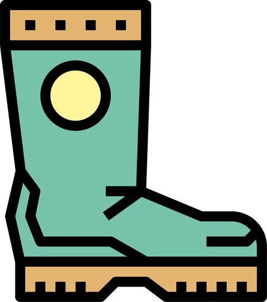 Boot Footwear Shoe Icon Recreationhobby Category — Stock Vector