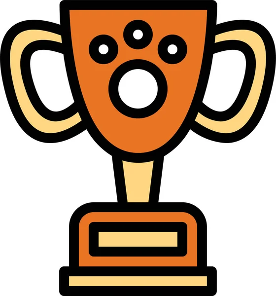 Award Pet Trophy Icon Filledoutline Style — Stock Vector