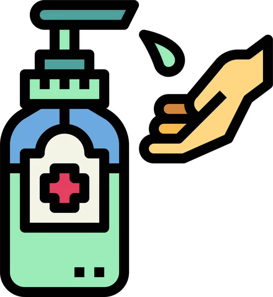 Hand Gezondheidszorg Vloeistof Pictogram — Stockvector