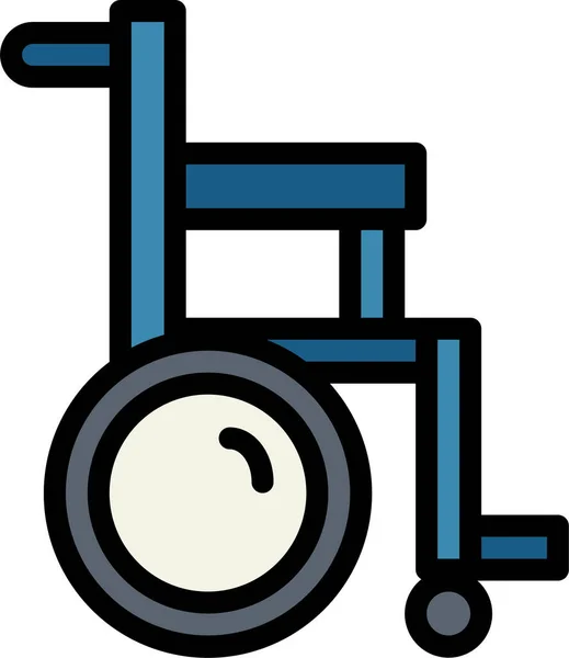 Icono Transporte Médico Discapacitado Estilo Filledoutline — Vector de stock