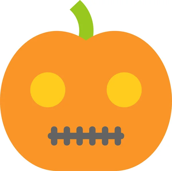 Halloween Horror Jack Lanterna Ícone Estilo Plano — Vetor de Stock