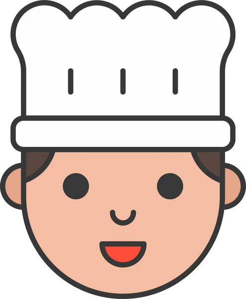 Avatar Chef Cocinero Icono — Vector de stock