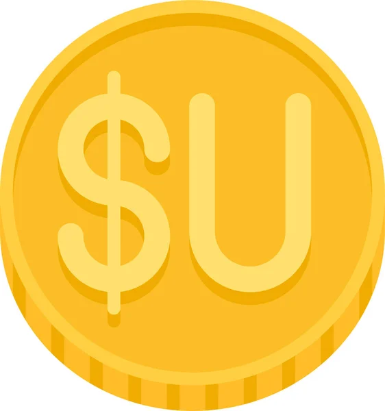 Peso Uruguay Peso Geld Ikone — Stockvektor