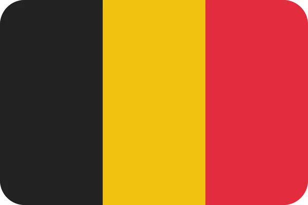 Belgian Belgium Country Icon Flat Style — Vector de stock