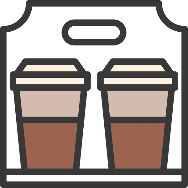 Coffee Coffee Supplies Coffee Icon Filledoutline Style — Stock Vector