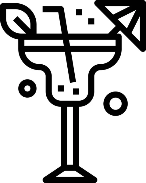 Значок Напою Коктейлю Стилі Контур — стоковий вектор