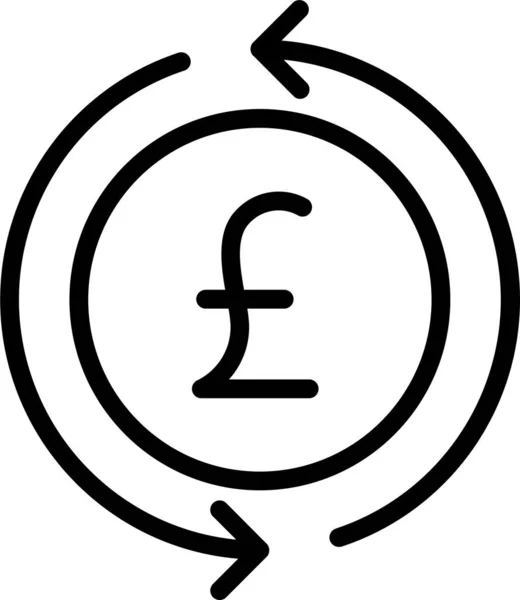 Cashback Symbol Umrissen — Stockvektor