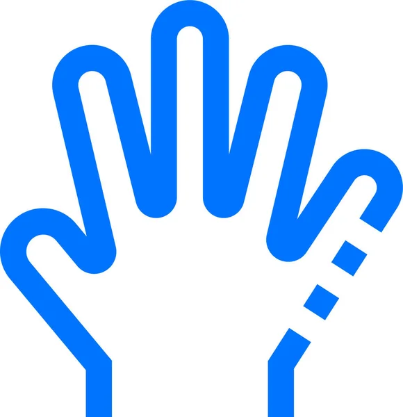 Action Geste Handsymbol Umrissstil — Stockvektor