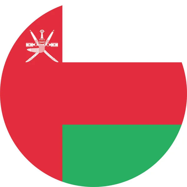 Ícone Oman Bandeira País Estilo Plano —  Vetores de Stock
