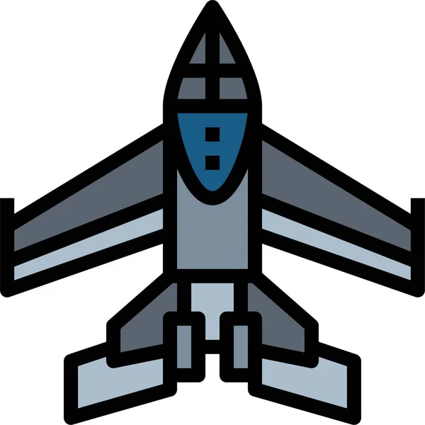 Vliegtuig Straaljager Icoon — Stockvector