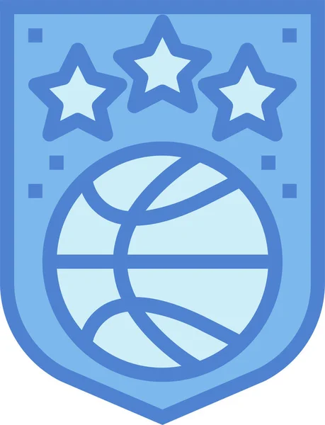 Emblema Baloncesto Insignias Icono — Archivo Imágenes Vectoriales