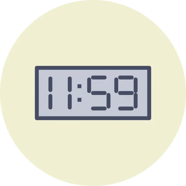 Clock Countdown New Year Icon Filledoutline Style — Stock Vector