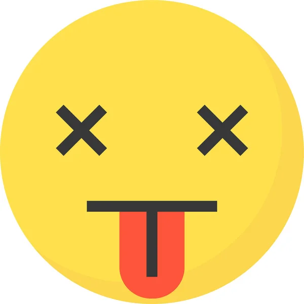 Blah Emoji Ícone Emoticon Estilo Plano — Vetor de Stock