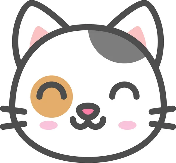 Premium Vector  Cat face icon white kitten profile avatar