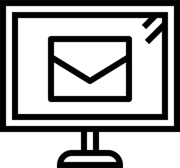Communicatie Mail Envelop Pictogram Omtrek Stijl — Stockvector