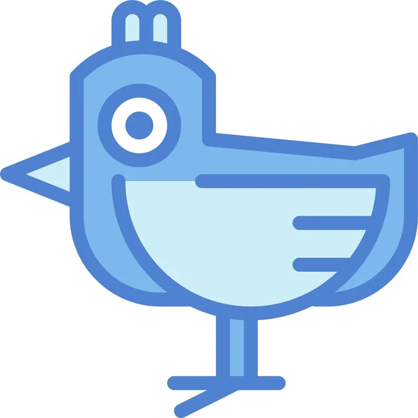 Animaux Oiseau Poussin Icône Printemps Catégorie — Image vectorielle