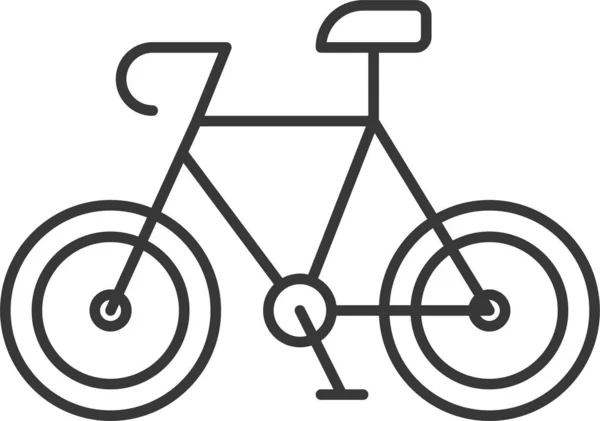 概要スタイルでの交通自転車のアイコン — ストックベクタ