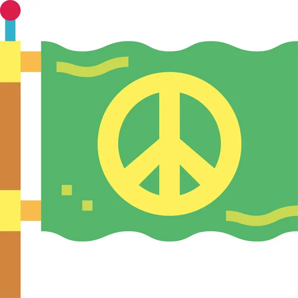 Флаг Любви Икона Мира Плоском Стиле — стоковый вектор