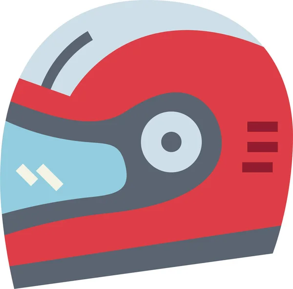 Helmet Motorbike Protection Icon Flat Style — Stock Vector