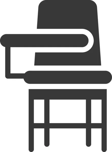 Ikon Perabotan Meja Kursi Dalam Kategori Pendidikan - Stok Vektor