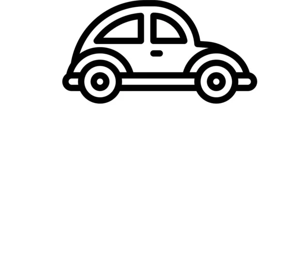 Transport Vehicle Beetle Icon Outline Style — Stock Vector