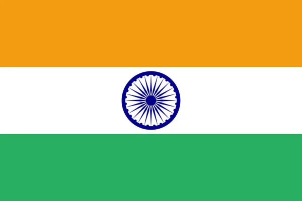 Flaga Kraju Indie Ikona Płaskim Stylu — Wektor stockowy