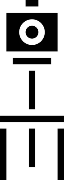 Різна Фотографія Тринога Значок Суцільному Стилі — стоковий вектор