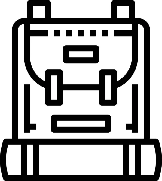 Значок Рюкзака Багажу Контурному Стилі — стоковий вектор