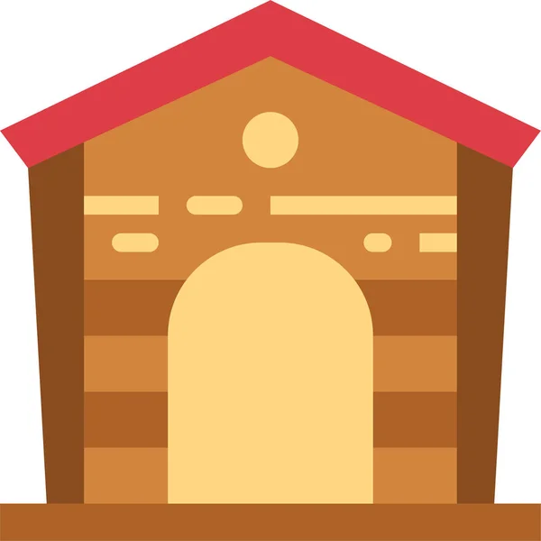 Animal Dog Home Icon Flat Style — 图库矢量图片