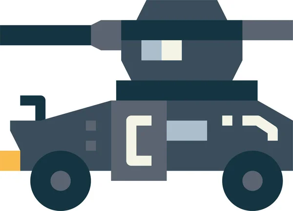 Icono Transporte Tanque Militar — Vector de stock