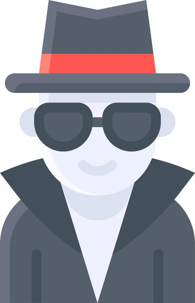 Agent Detective Man Icon — Stock Vector