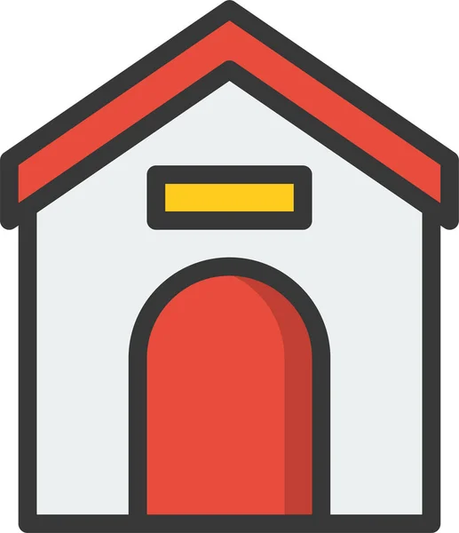 Animal House Dog House Home Icon Filledoutline Style — Stock Vector