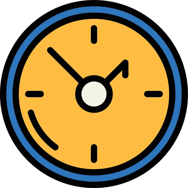 Icono Fecha Del Reloj Estilo Filledoutline — Archivo Imágenes Vectoriales