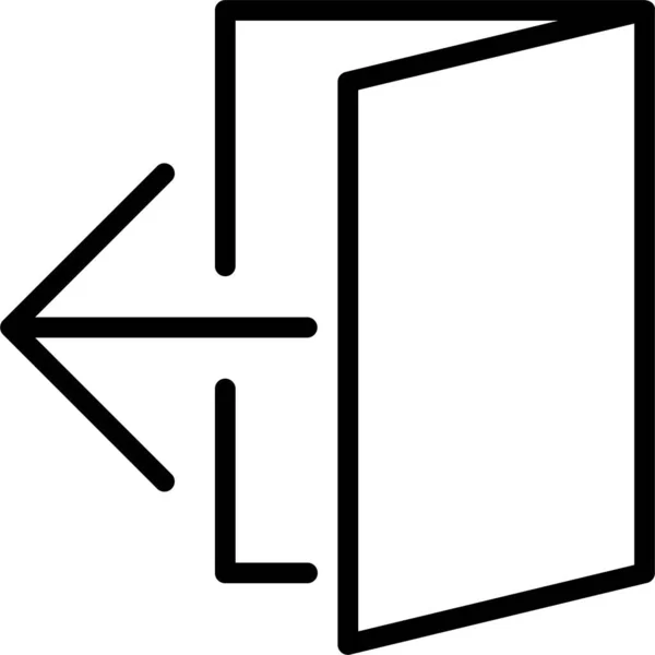 Exit Exit Button Logout Icon Outline Style — 스톡 벡터