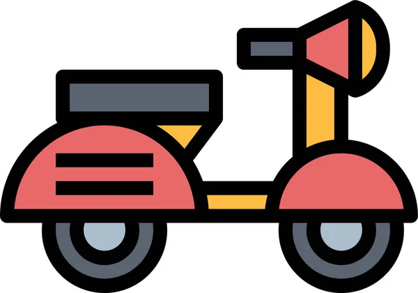 Ikona Skutera Motocyklowego Stylu Filledoutline — Wektor stockowy