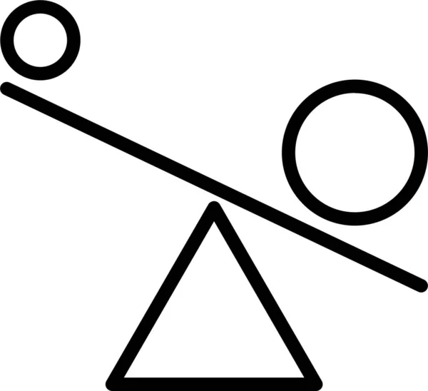 Ikona Korzyści Równowagi Zarysie Stylu — Wektor stockowy