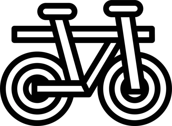 Bicicleta Ejercicio Deporte Icono Estilo Del Esquema — Vector de stock