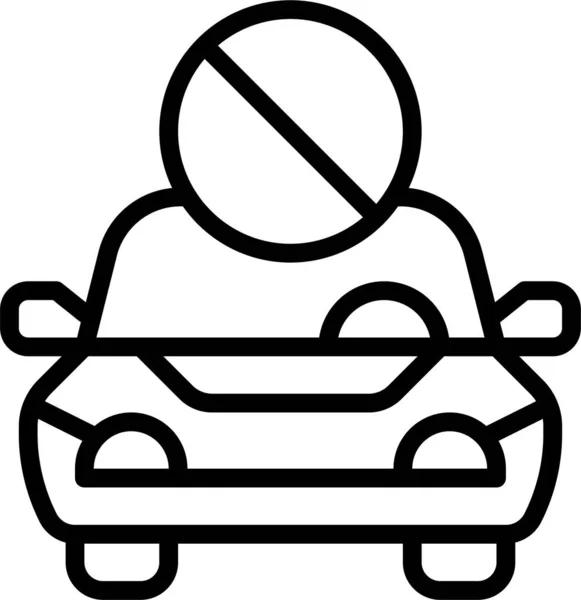 概略风格的泊车车交通标志 — 图库矢量图片