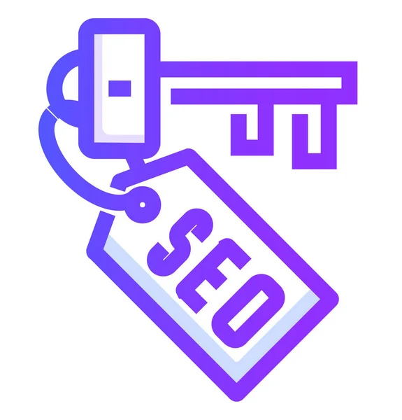 Seo Tag Business Icoon Filedoutline Stijl — Stockvector