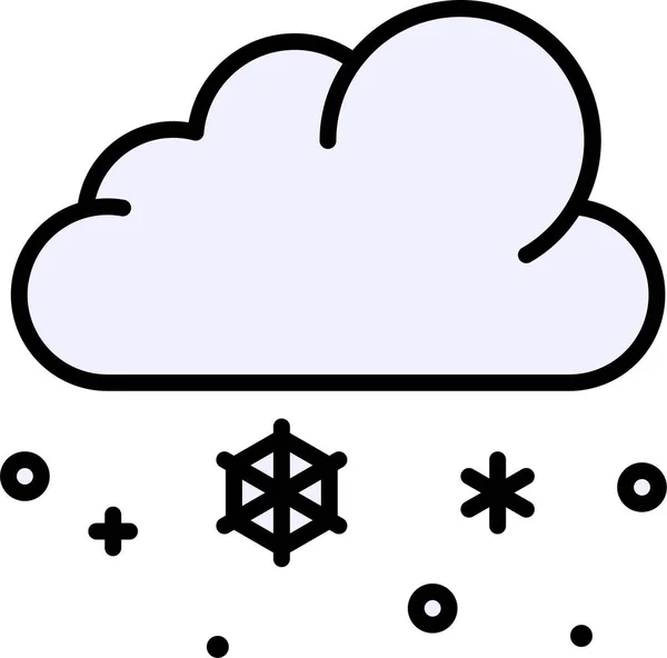 Winter City Snow Icon Filledoutline Style — Stock Vector