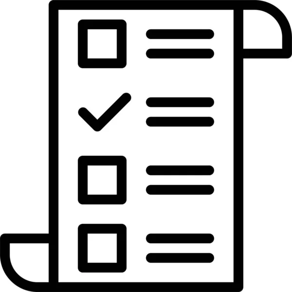Check Check Check Icono Lista Verificación Estilo Esquema — Archivo Imágenes Vectoriales