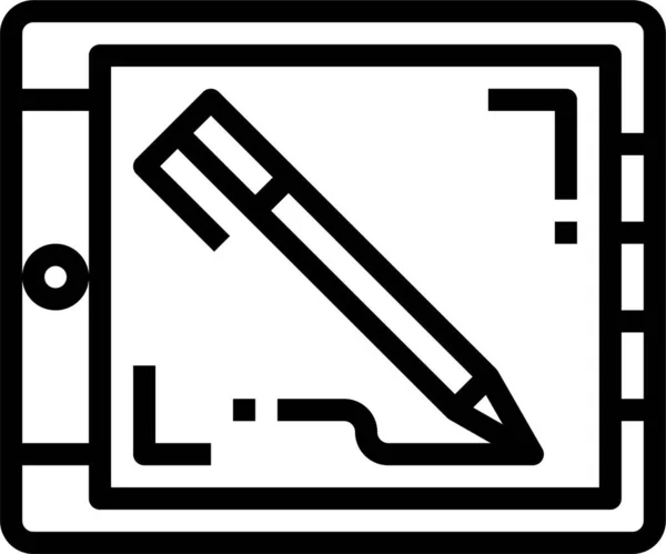 Kreslit Ikonu Tabletu Kategorii Elektronikyspotřebičů — Stockový vektor