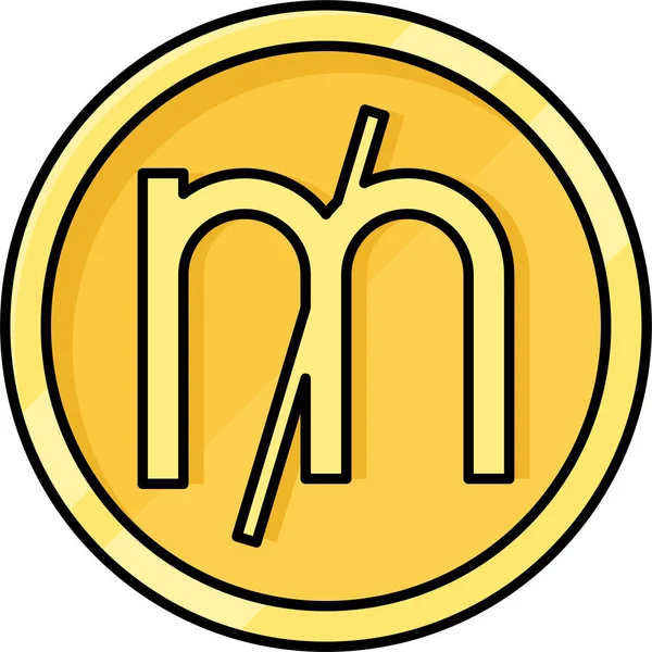 Moneda Moneda Mil Icono — Vector de stock