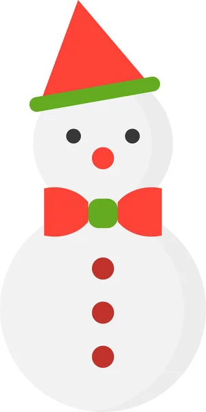 圣诞佳节降雪图标为扁平风格 — 图库矢量图片