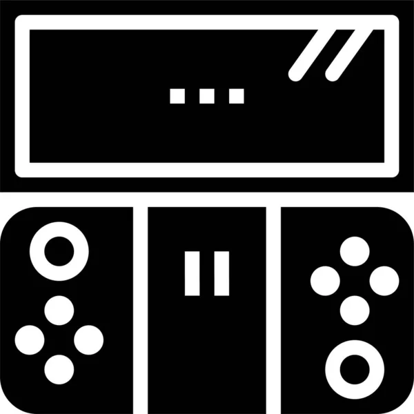 Εικονίδιο Παιχνιδιού Συσκευής Κονσόλας Συμπαγές Στυλ — Διανυσματικό Αρχείο