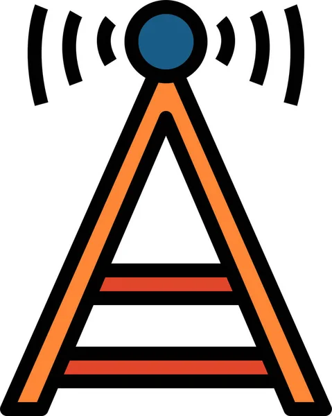 Antenne Elektrisch Radio Icoon — Stockvector