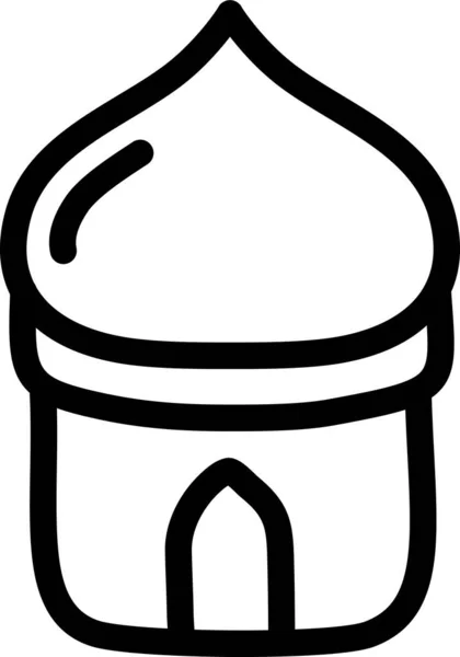 Masjid Islam Muslim Icon Line Style — 스톡 벡터