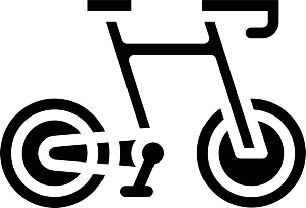 Bicicleta Bicicleta Icono Ciclismo Estilo Sólido — Archivo Imágenes Vectoriales