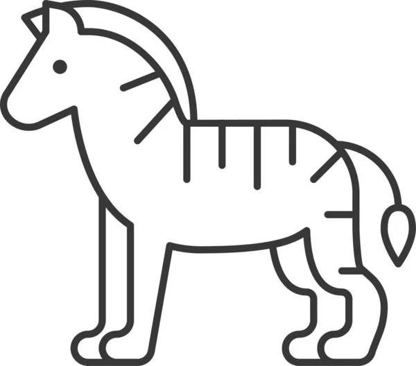Икона Животного Млекопитающего Стиле Наброска — стоковый вектор